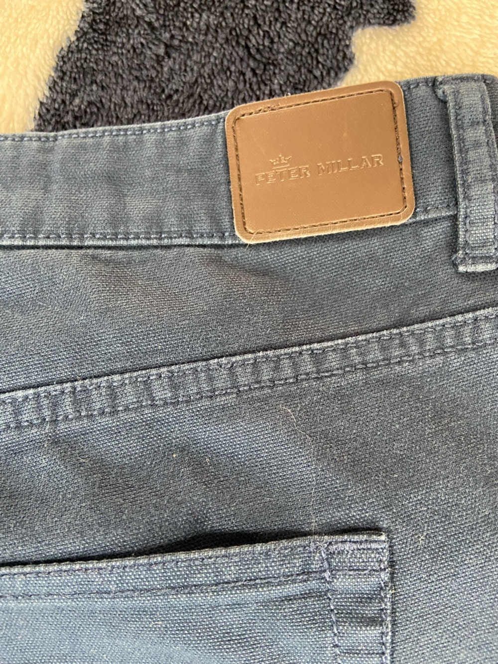 Peter Millar Dark Blue Cotton Blend Canvas Pants Size 40 Men’s Straight Leg - Picture 9 of 12